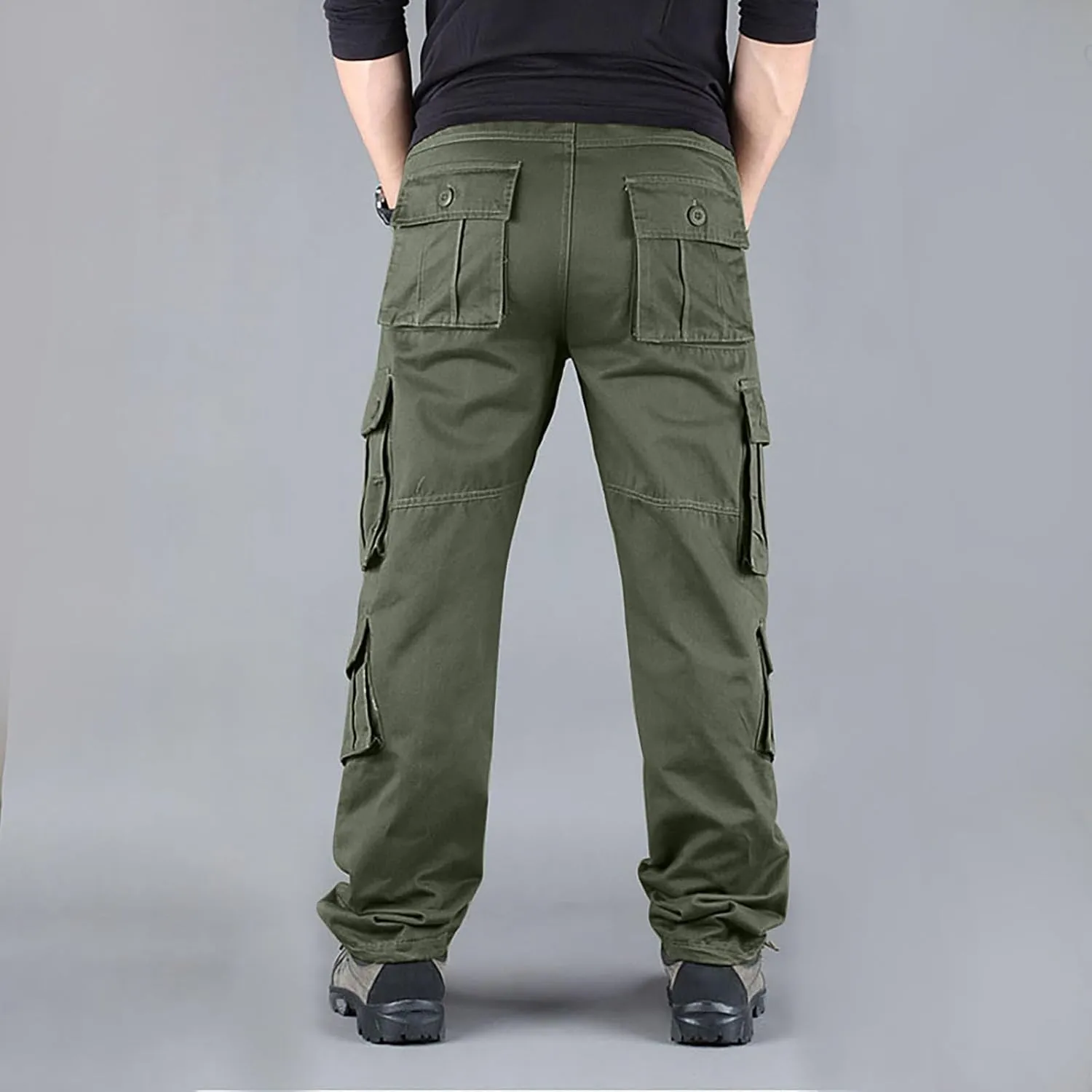 ADHOWBEW Cargo Pants Men Hiking Stretch Workout Waterproof Big and Tall Construction Trousers