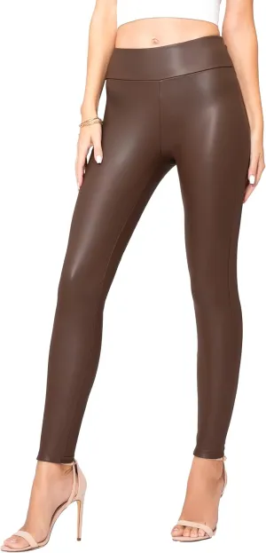 Conceited Leggings for Women in Luxe Velvet or Vegan Faux Leather - Available in Regular and Plus Size