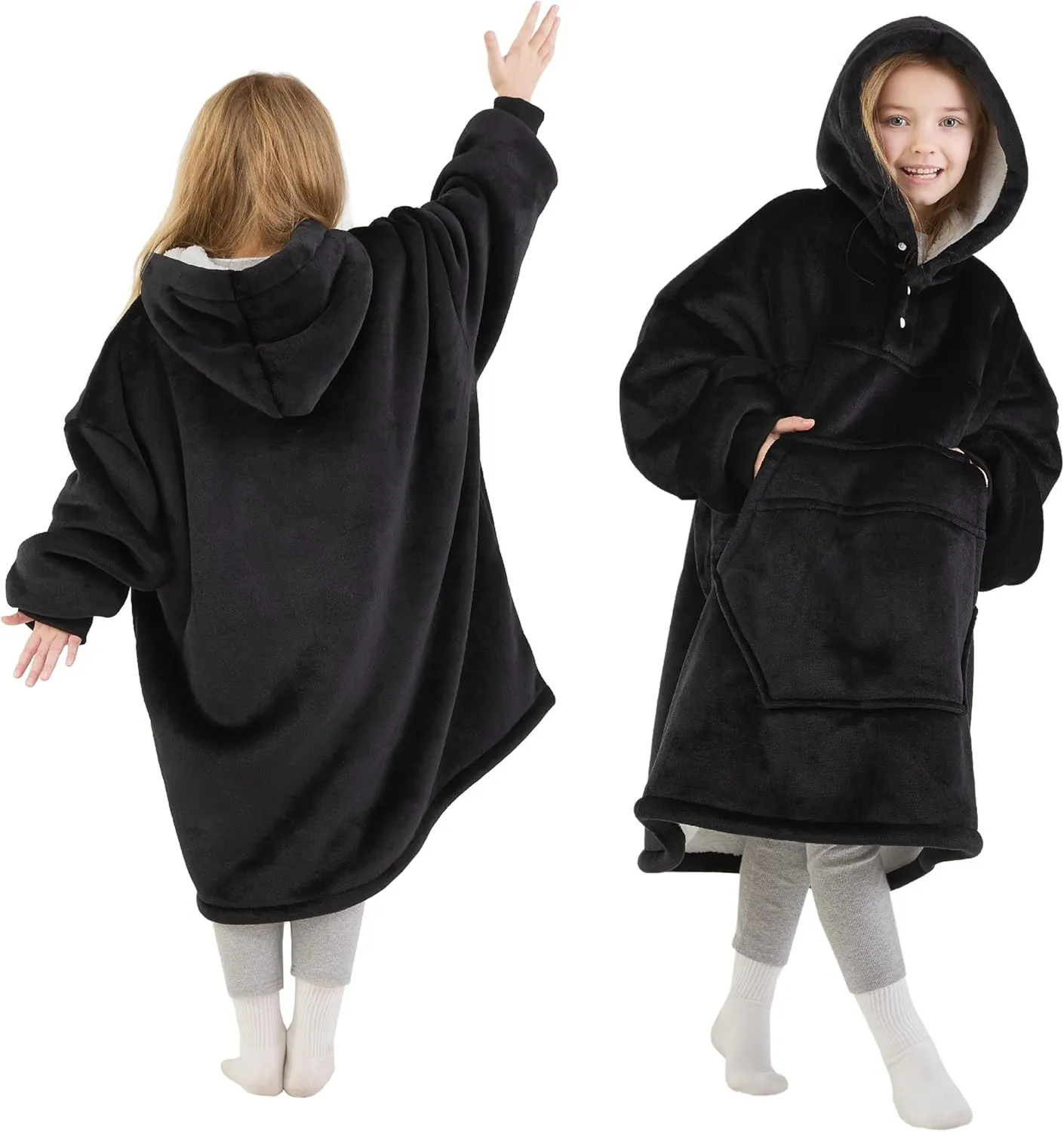 Degrees of Comfort Wearable Blanket Hoodie for Adults Women & Men - Cozy Warm, One Size Fits All