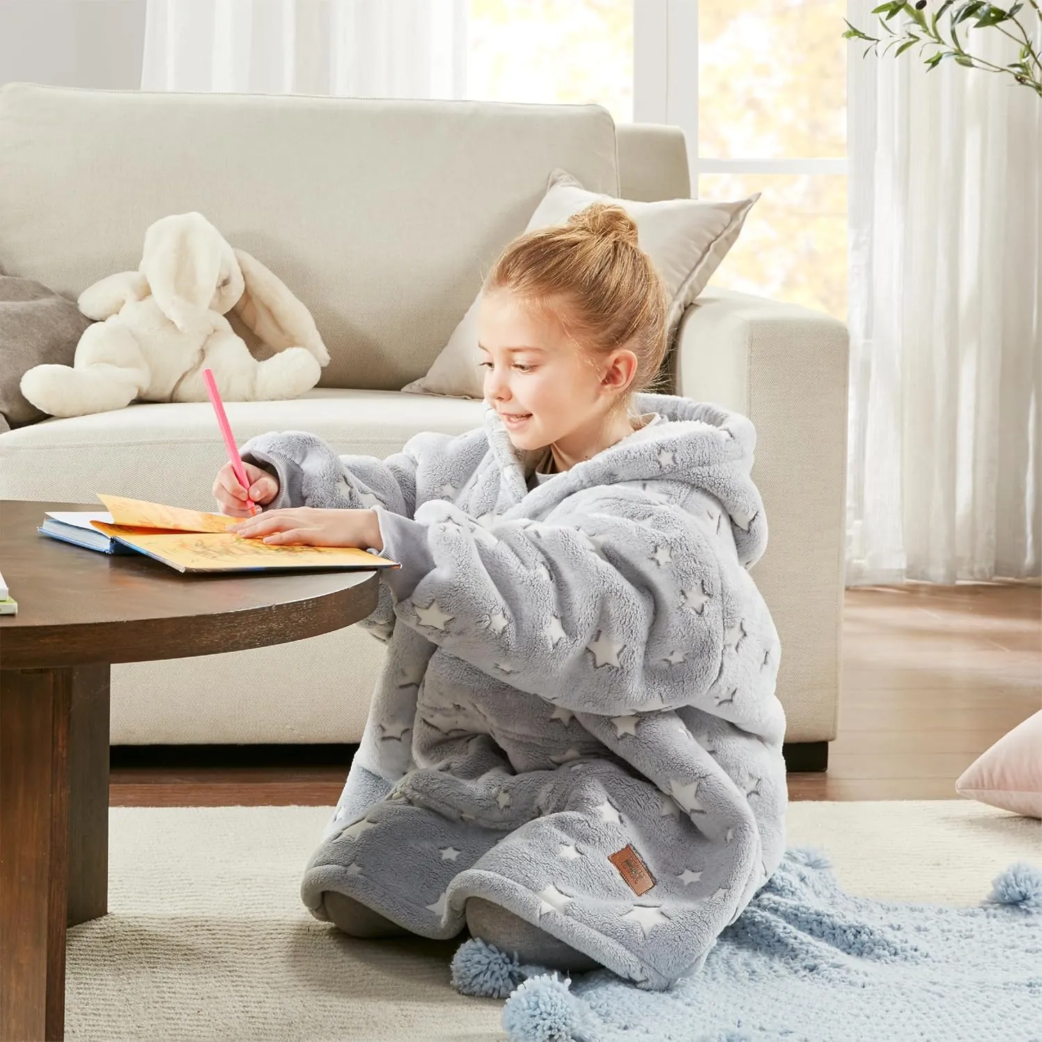 Degrees of Comfort Wearable Blanket Hoodie for Adults Women & Men - Cozy Warm, One Size Fits All