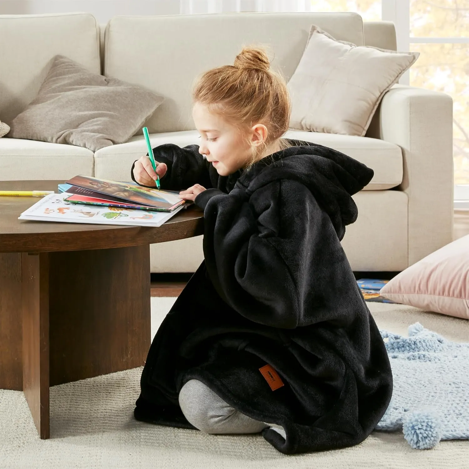 Degrees of Comfort Wearable Blanket Hoodie for Adults Women & Men - Cozy Warm, One Size Fits All