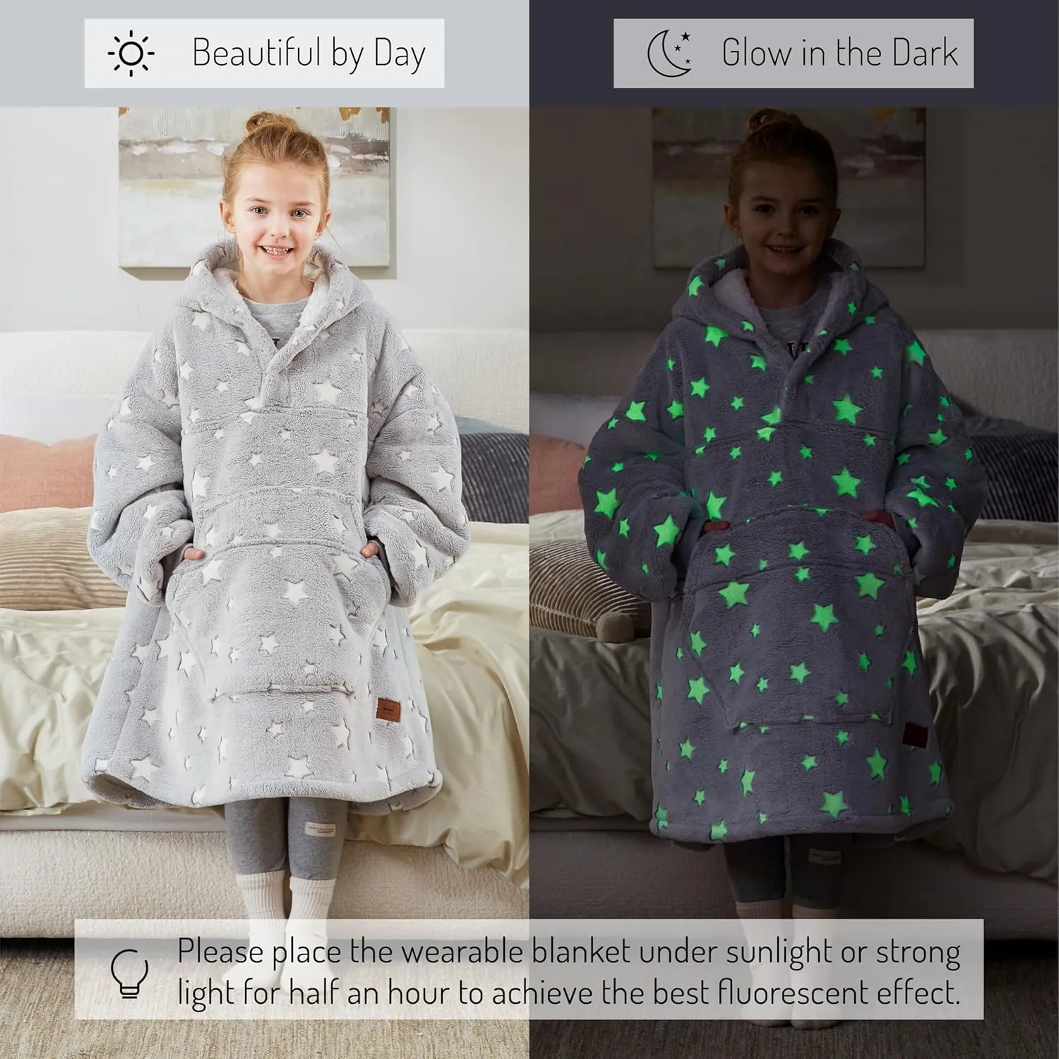Degrees of Comfort Wearable Blanket Hoodie for Adults Women & Men - Cozy Warm, One Size Fits All