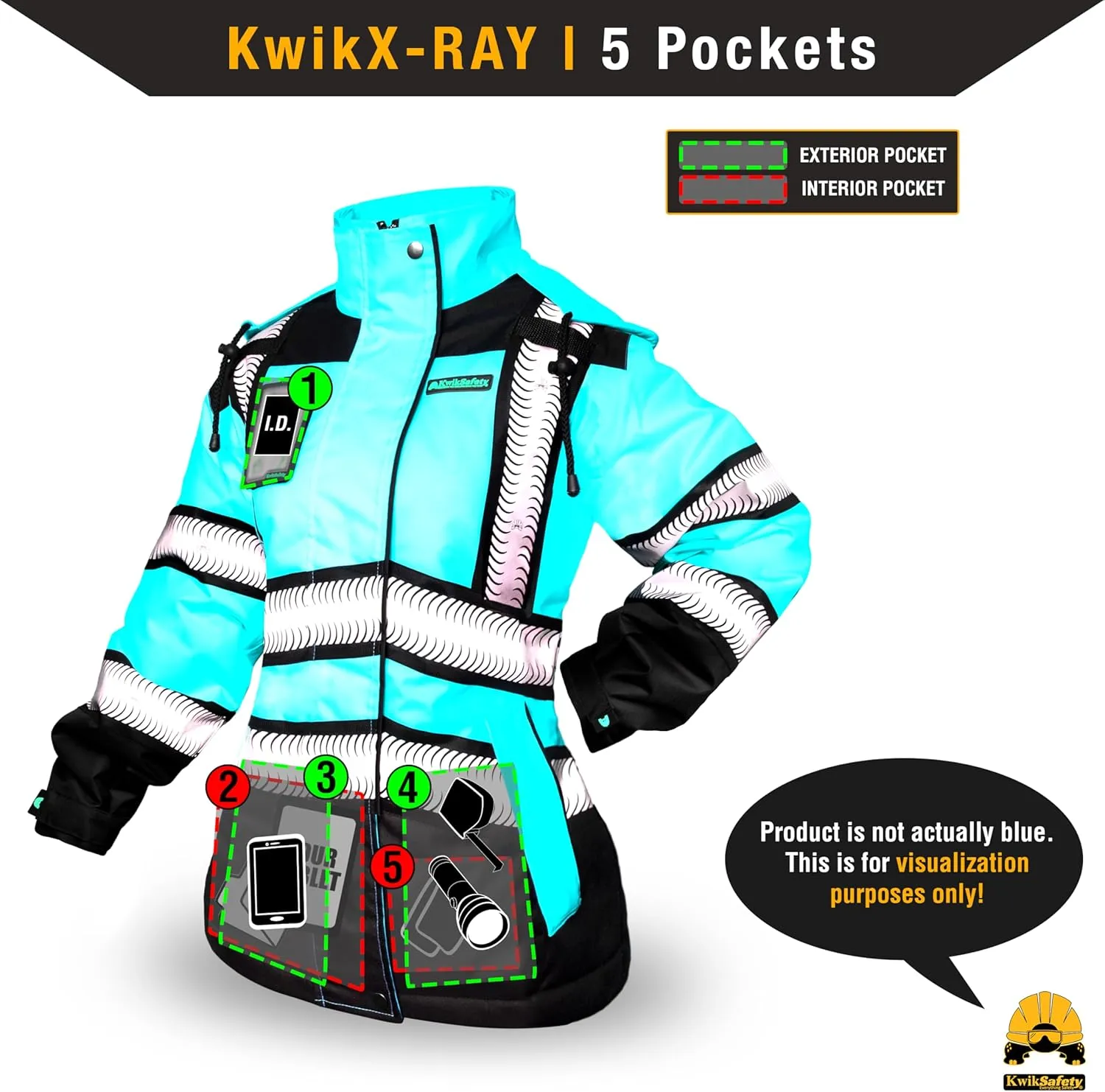 KwikSafety - Charlotte, NC - BOMBTRESS Safety Bomber Jacket for Women | Hi Vis Insulated Bomber Jacket
