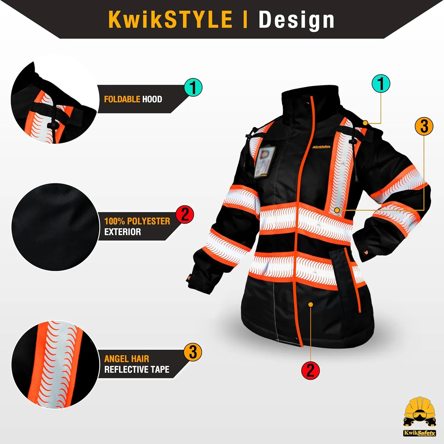 KwikSafety - Charlotte, NC - BOMBTRESS Safety Bomber Jacket for Women | Hi Vis Insulated Bomber Jacket