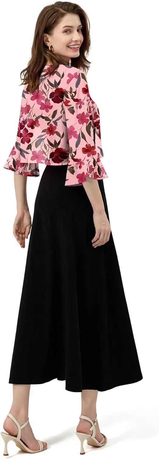LOMON 3/4 Sleeve Cropped Cardigan for Women Lightweight Open Front Bolero Shrug for Dresses