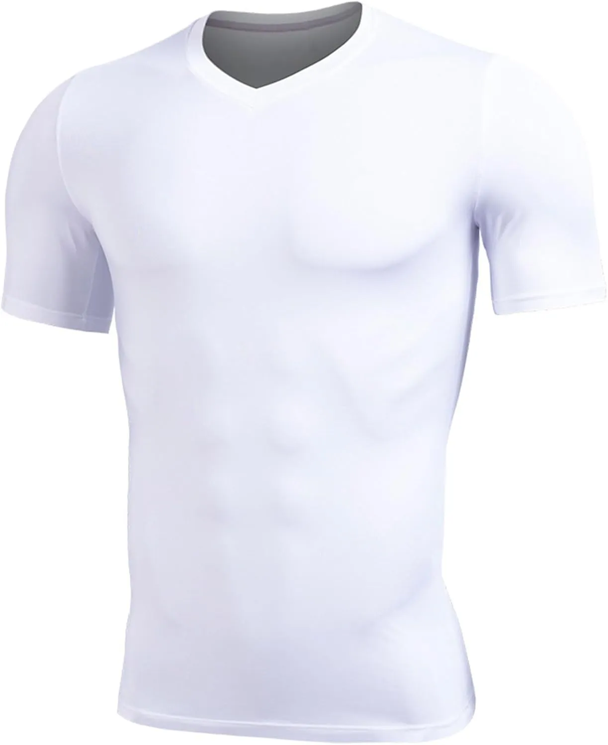 Mens Summer Casual Short Sleeve Henley T-Shirt Compression Athletic Quick Dry T Shirts Base Undershirt for Gym Workout