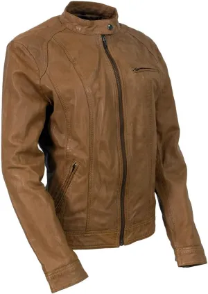Milwaukee Leather Vintage SFL2811 Women's Black Zipper Front Motorcycle Casual Fashion Leather Jacket