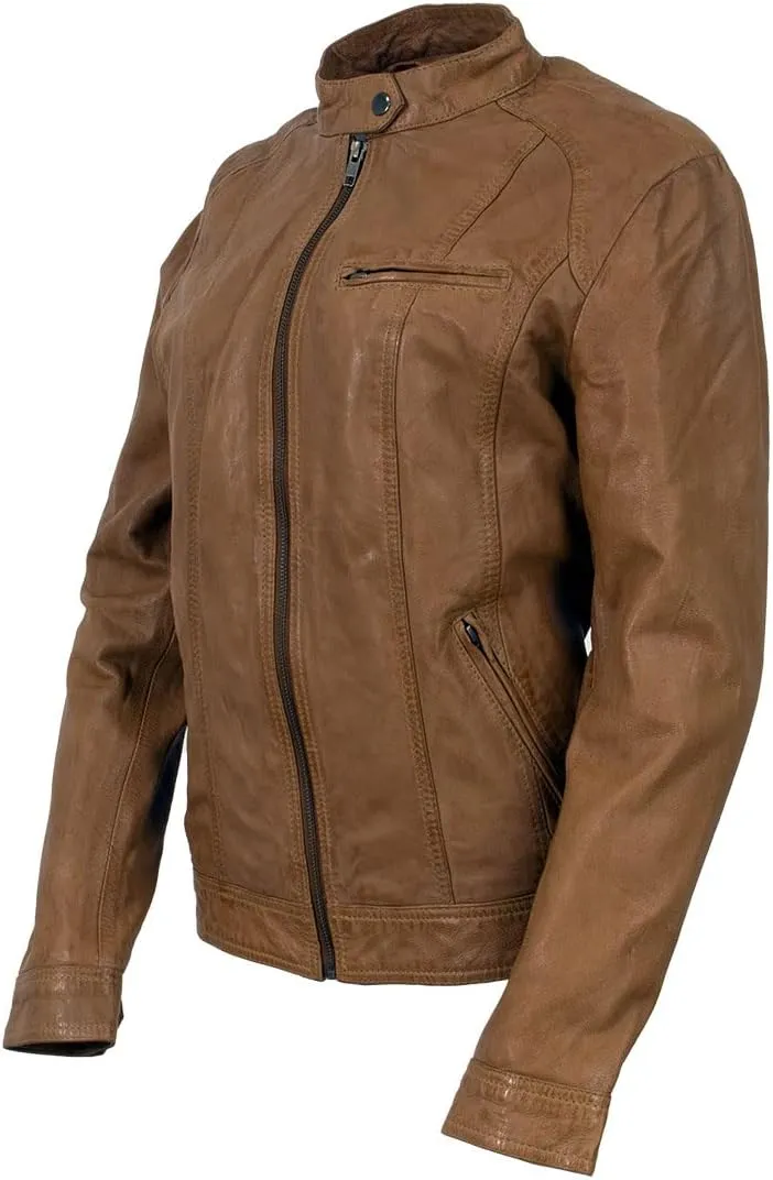 Milwaukee Leather Vintage SFL2811 Women's Black Zipper Front Motorcycle Casual Fashion Leather Jacket