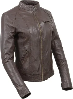 Milwaukee Leather Vintage SFL2811 Women's Black Zipper Front Motorcycle Casual Fashion Leather Jacket