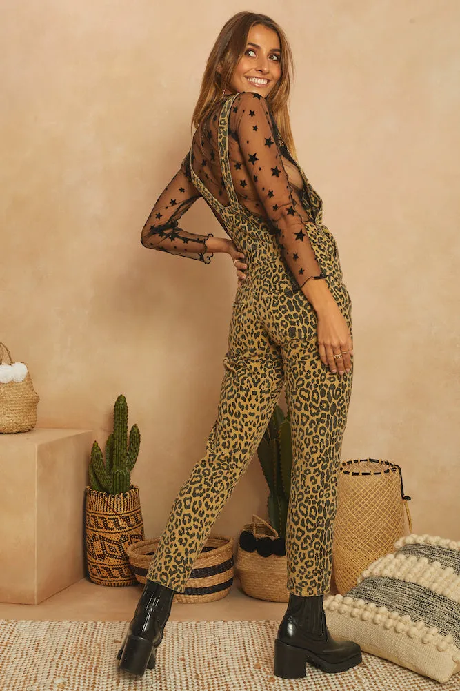 Sparks Will Fly Overalls Leopard