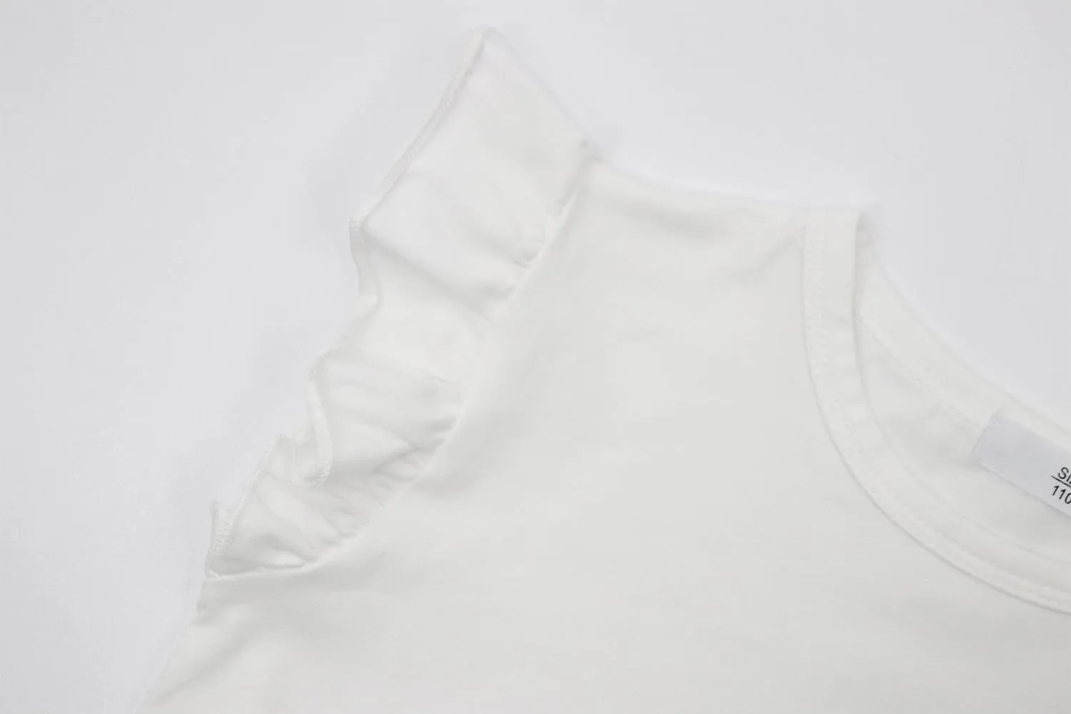 Toddler Girls Ruffle Sleeve T-Shirt Plain Tank Tops Basic Blouse for Girl
